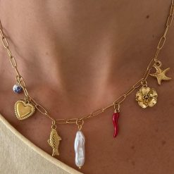 Alternative view of Saltwater Babe Charm Necklace