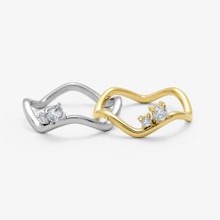 Alternative view of Shimmer Wave Pinky Ring