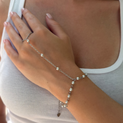Alternative view of Bella Pearl Hand Chain