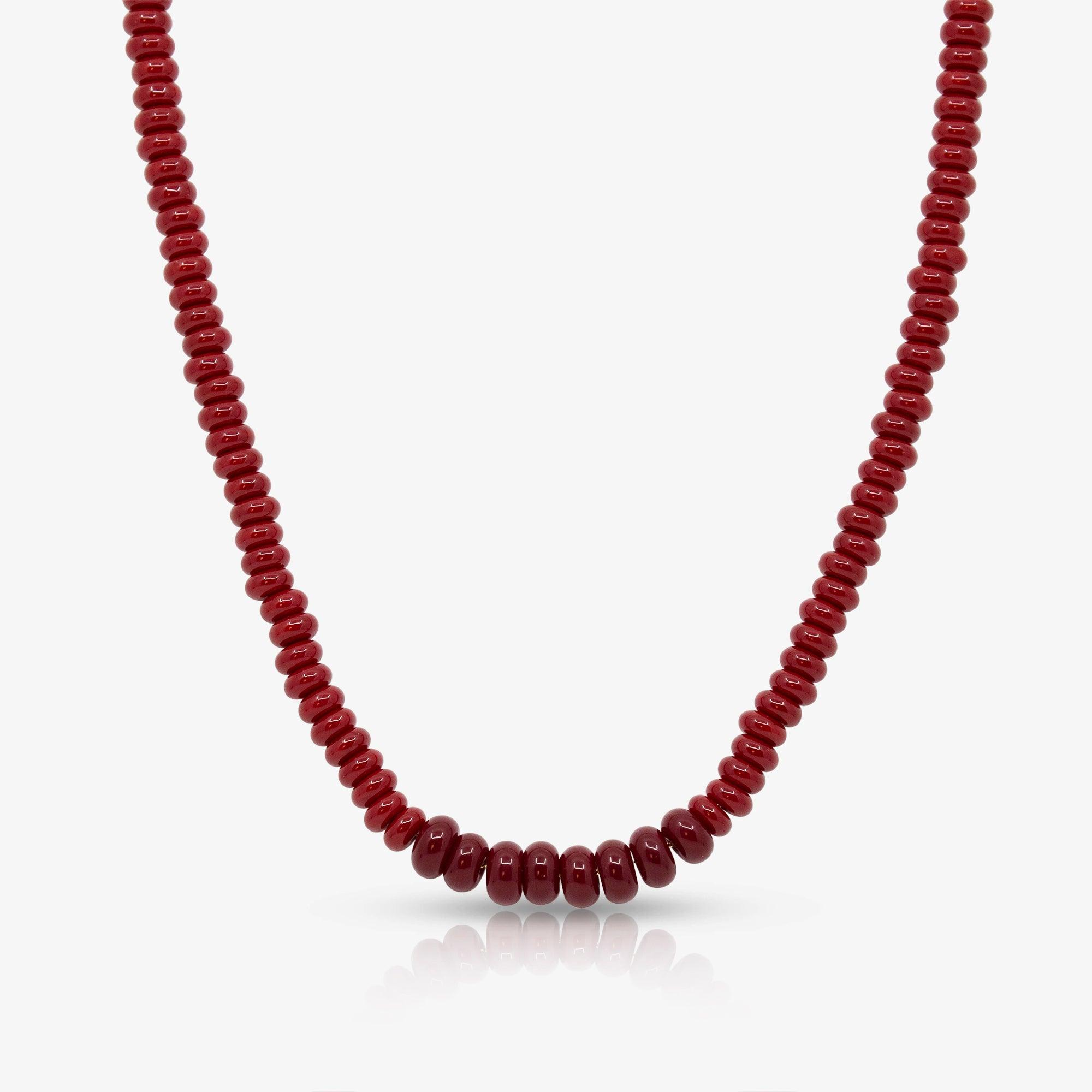 Scarlet Glow Beaded Necklace - Image 3