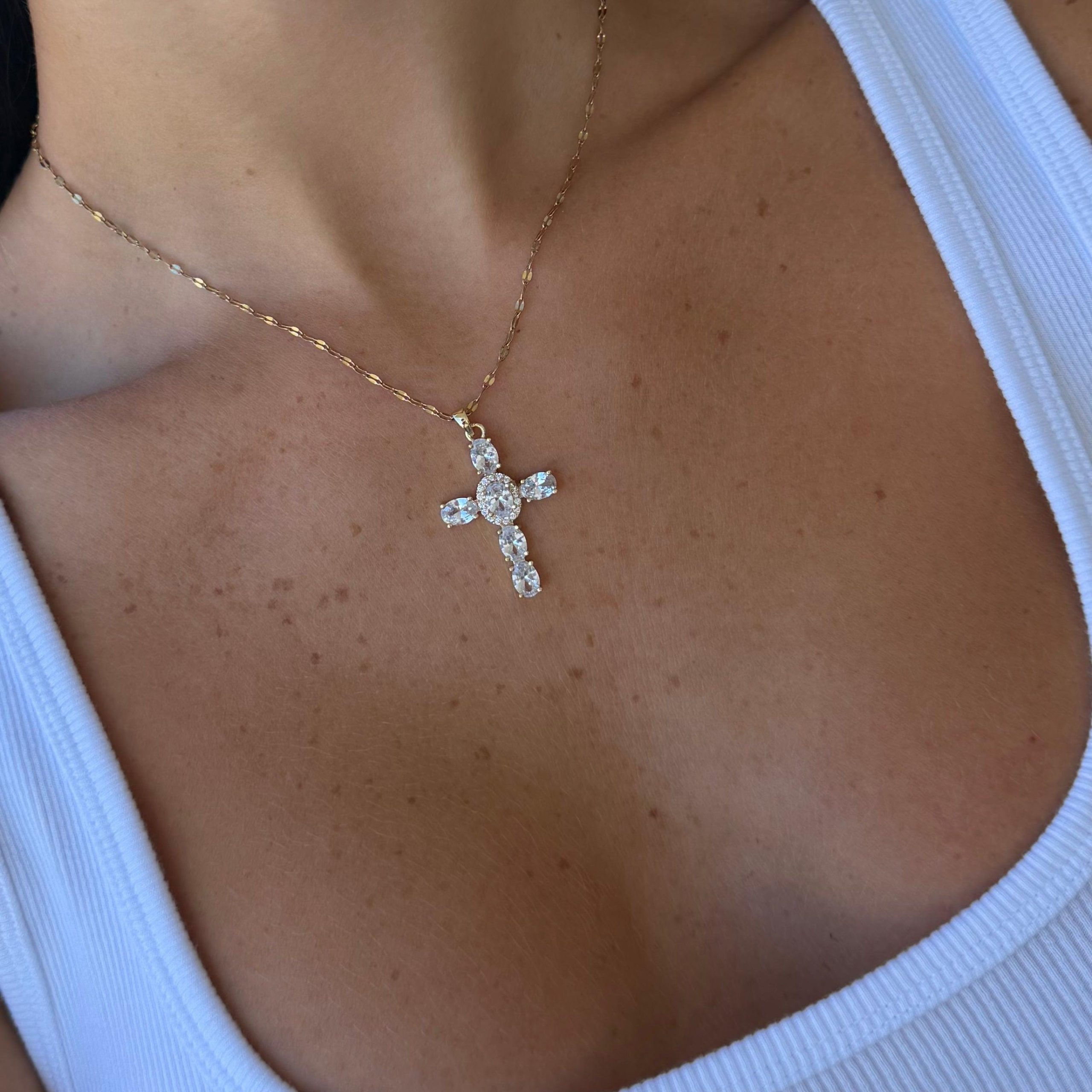 Heavenly Glow Cross Necklace - Image 6