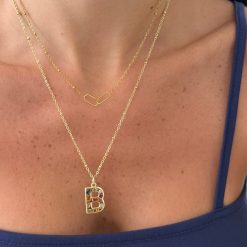 Alternative view of Bright Babe Initial Necklace