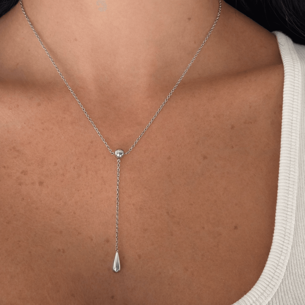 Luna Drop Lariat Necklace - Image 3