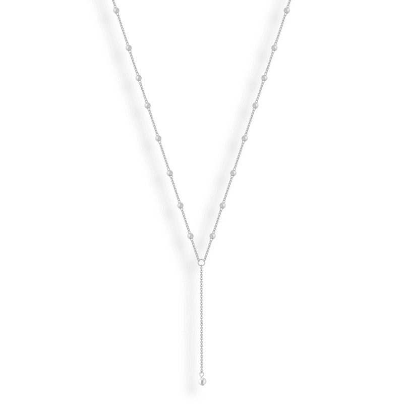 Sweet Pearl Lariat Necklace - Image 3
